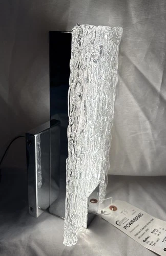 NOS Quoizel Platinum Glass Winter Wall Sconce Polished Chrome PCWR8506C - Picture 6 of 10