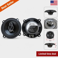 2PCS 5 Inch 320W 3 Way Coaxial Car Speakers Black Universal 4 Ohms