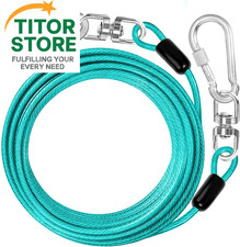 jenico Dog Tie Out Cable: 30 ft Lead for Yard - Heavy Duty 30FT, Teal