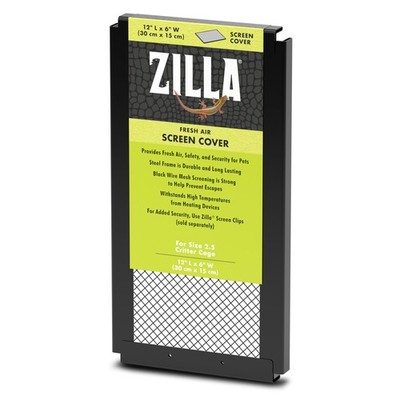 Target 12 X 6 Black Grays Rigid Steel Screen Cover For Reptiles And Pets