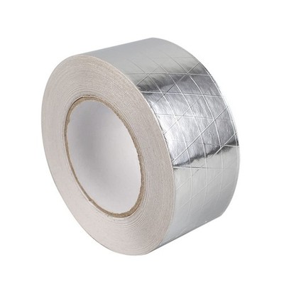 Glass Fiber Cloth Aluminum Tape Silver, Reinforced Self-Adhesive Heat Reflect...