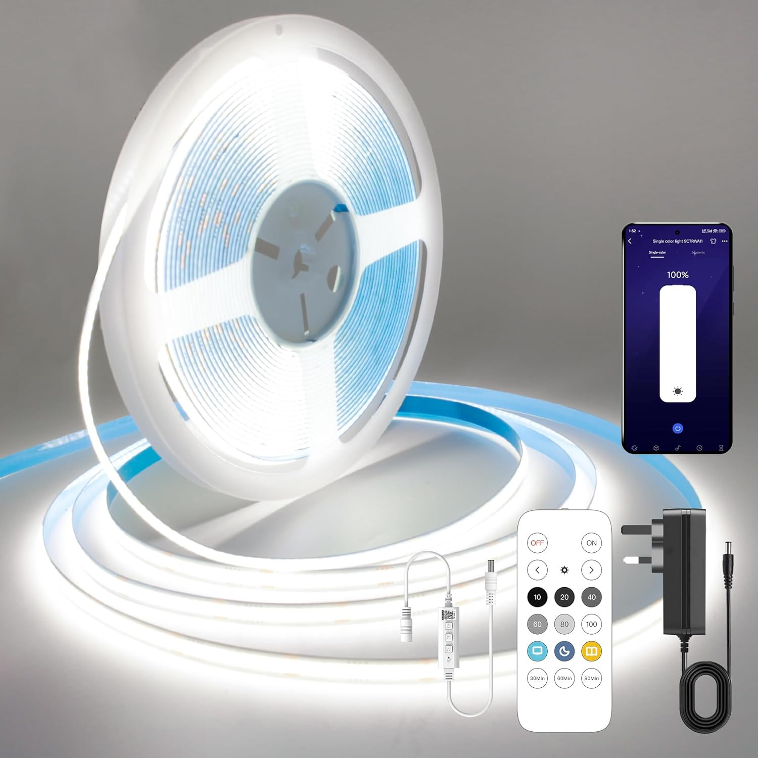 Striscia LED COB Professionale 10m 24V 6000K - Soluzione Smart Business