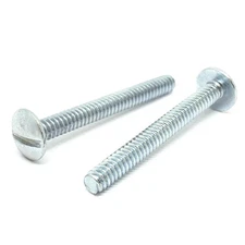 #10-32x2" Slotted Truss Head Machine Screws Zinc (Choose Qty)