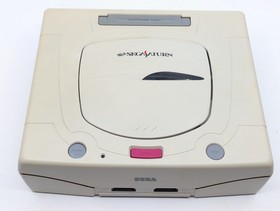 Sega Saturn White HST-3220 NTSC-J Japan Tested w/ FIGHTERS MEGAMIX