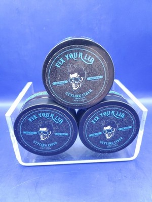 3 Pack Fix Your Lid Styling Fiber 1.7oz - High Hold Low Shine Matte Finish - NEW