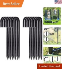 Heavy-Duty 12-inch Galvanized Stakes - 16 Counts for Secure Outdoor Anchoring