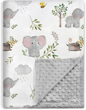 Baby Blanket for Boys Girls with Double Layer Dotted Backing