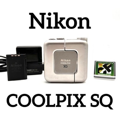 Nikon COOLPIX SQ Digital Compact Camera f/5.6 4x Square Silver