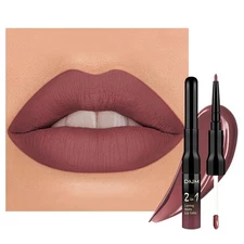 evpct 1Pcs Red Brown Matte Lip Liner  Liquid Lipstick Stain Makeup Set for Wo...