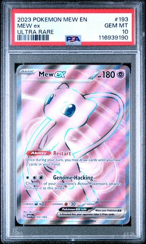 2023 POKEMON MEW EN-151 ULTRA RARE #193 MEW EX PSA 10