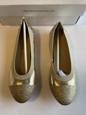 Ladies Dream Pairs Size 5 Ballet Flats Gold Sparkly