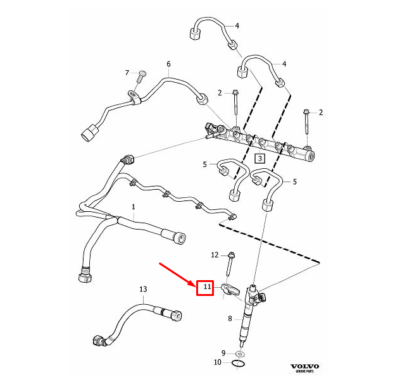 VOLVO V40 V40CC Hitzeschild Clip - Original Ersatzteil 31383037