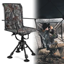 Swivel Hunting Chair 360° Adjustable Legs Folding Silent Swivel Chair Outdoor