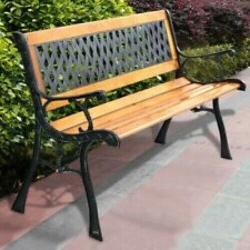Cast iron 2024 patio bench
