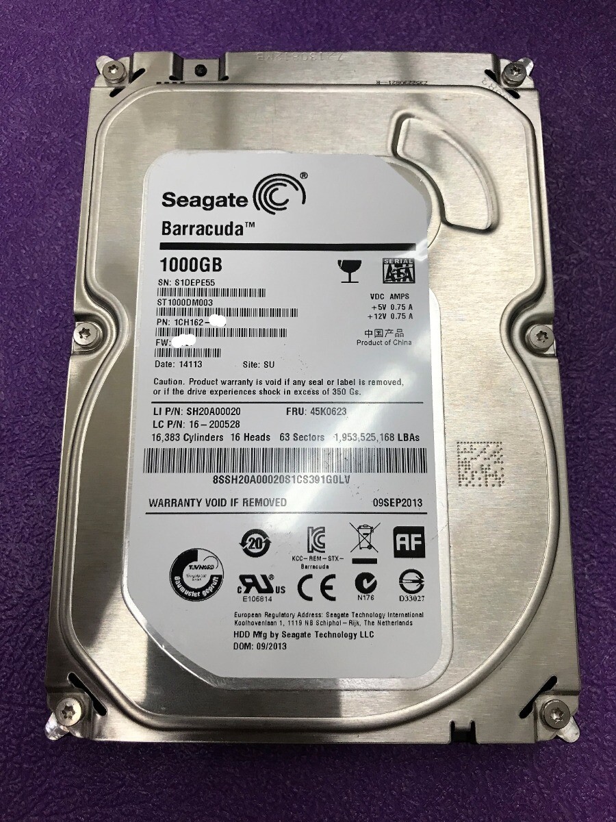 Seagate 1TB ST1000DM003 1CH162-XXX 3.5