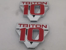 PAIR FORD V10 TRITON SUPER DUTY F250 F350 F450 EMBLEM BADGE NEW OEM 