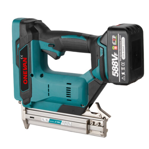 Cordless Nail Gun Electric Straight Nailer Tool Carpentry Nails w/ Battery Kit - Picture 16 of 19