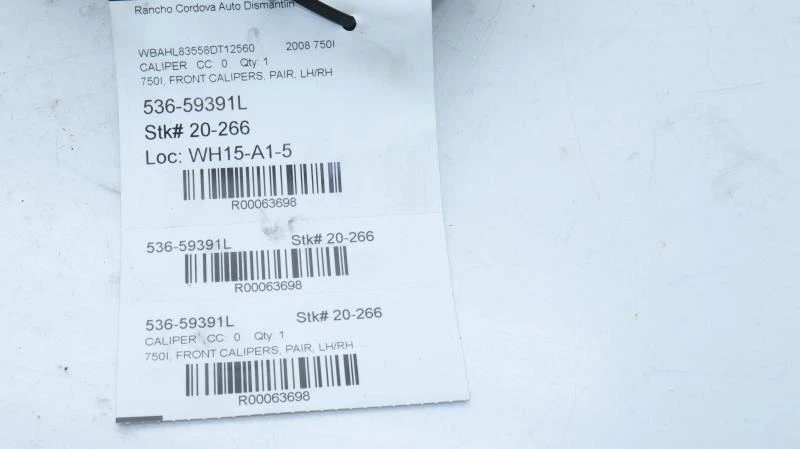 司机左右卡钳前部适合 03-08 宝马 760i 63698 — 第 2/4 张图片