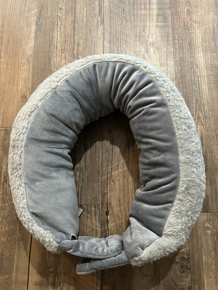 Lomitech Ultra-Soft Gray Travel Pillow and Convertible Blanket for Comfort On-The-Go