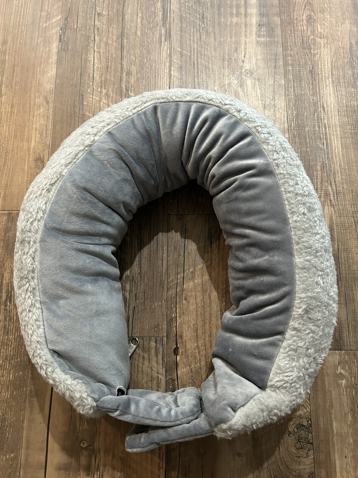 Lomitech Ultra-Soft Gray Travel Pillow and Convertible Blanket for Comfort On-The-Go-image