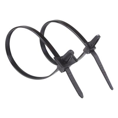 Black / Natural Nylon Push Mount Cable Tie Zip Ties Panel Fixing - Pack of 100