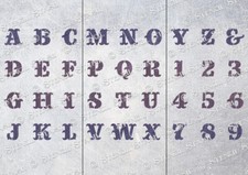 Circus Letters & Numbers STENCIL 5 sizes CLN Alphabet Vintage Font 250 MYLAR