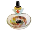 Vintage Murano Art Glass Clown Ash Tray Trinket Dish Bowl
