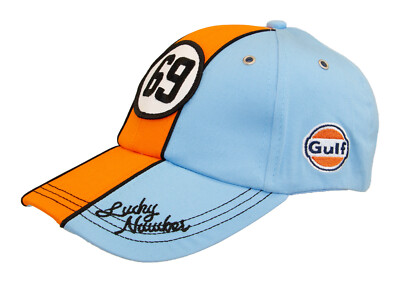 Gulf - Vintage Cap - Lucky Number 69 - Strapback - OSFA - Eisblau *