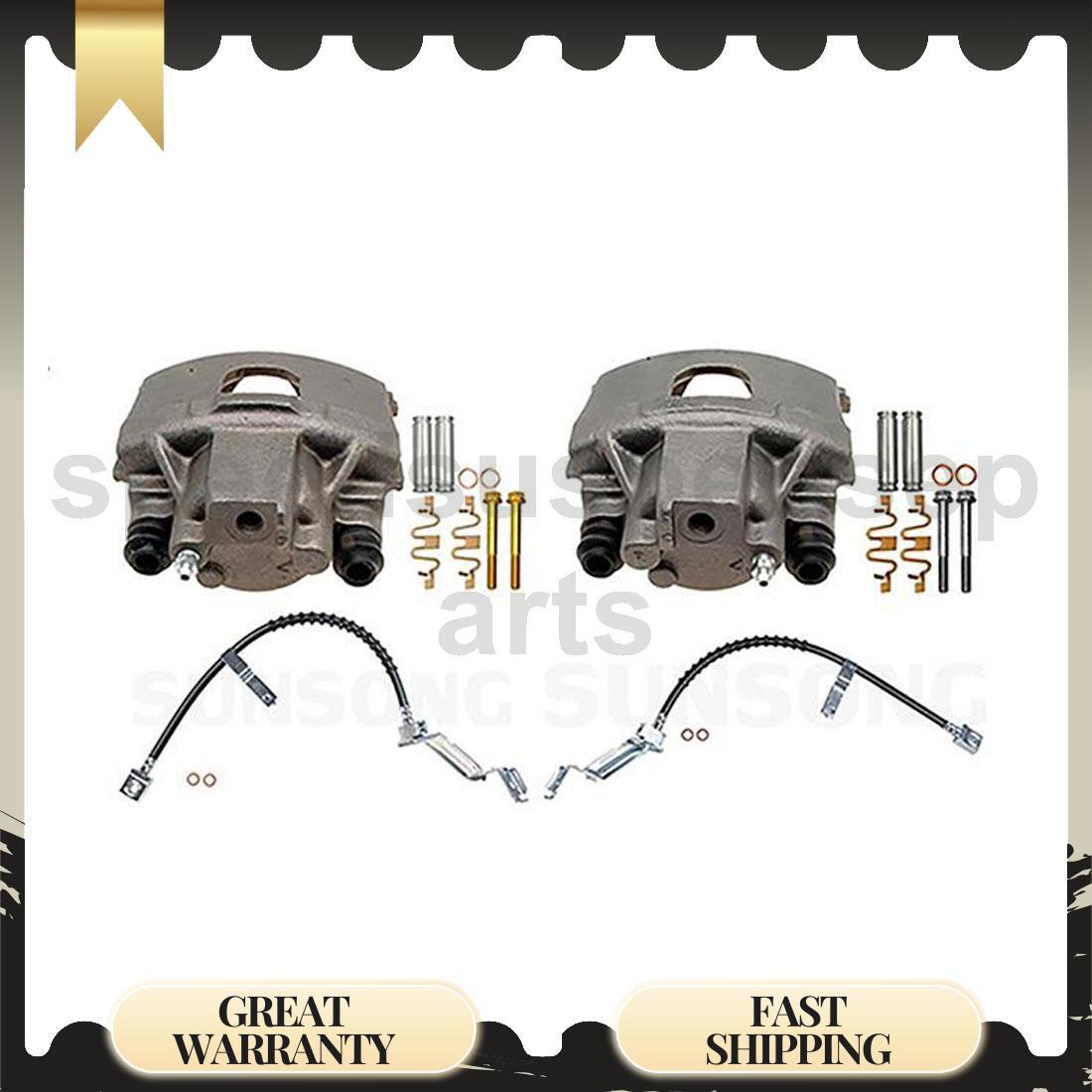 2000-1998 Dodge Caravan Front Brake Caliper & Hose Kit 4-Piece Set