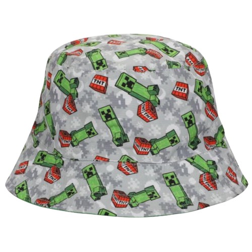 Minecraft Creeper Design Official Youth Boys Bucket Hat