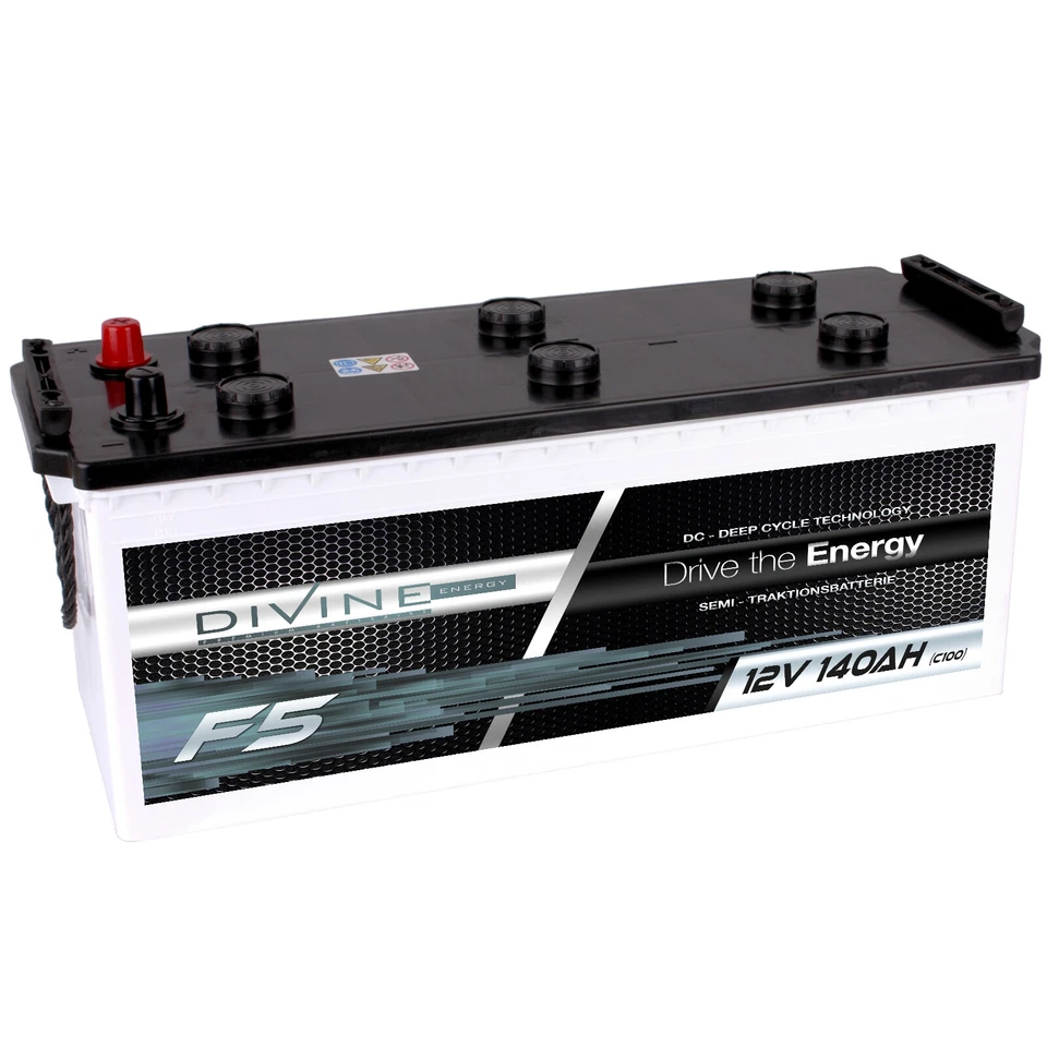 DiVine F5 12V 140Ah Batterie Solar Versorgung Notstrom Windkraft Beleuchtung