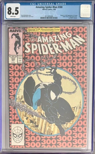 AMAZING SPIDER-MAN #300 CGC 8.5 1st Full App Venom White Pgs!