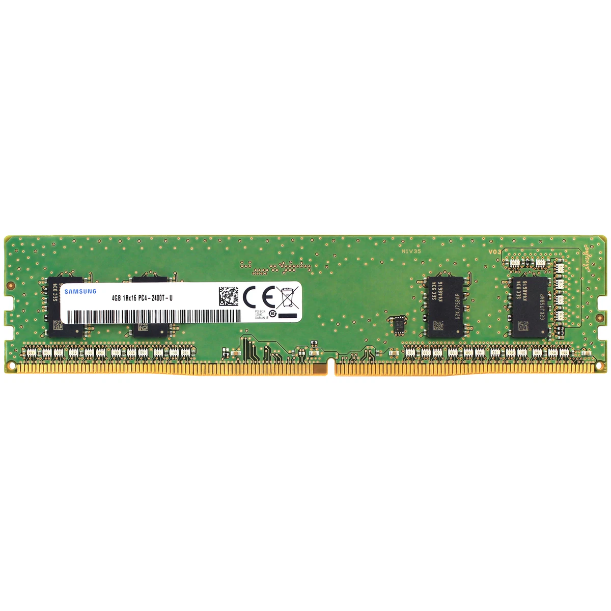 Samsung 4GB DDR4 2400 MHz PC4-19200 DIMM 288-Pin 1Rx16 Desktop Memory RAM 1x 4G