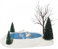 Village Swan Pond Figurine, Home Decor Porcelain Accessories Powercord on sale Village Swan Pond Figurine, Home Decor Porcelain Accessories Powercord on sale