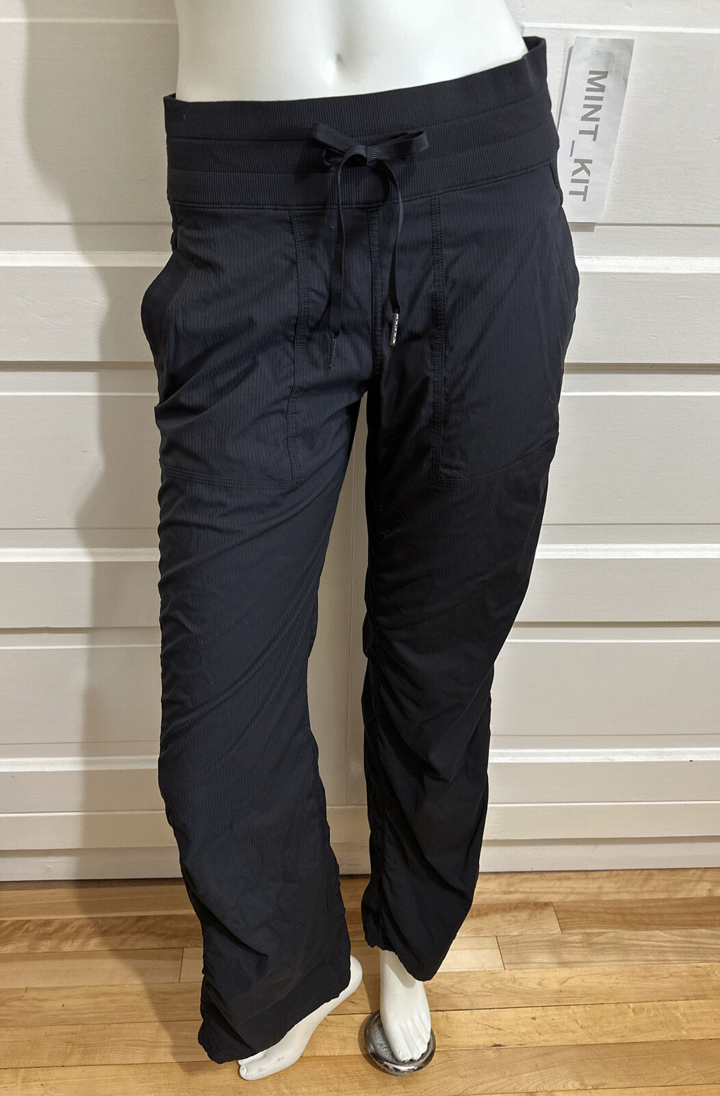 LULULEMON STUDIO PANT 4 LINED BLACK GRAPE DARK PURPLE RELAXED FIT CINCH