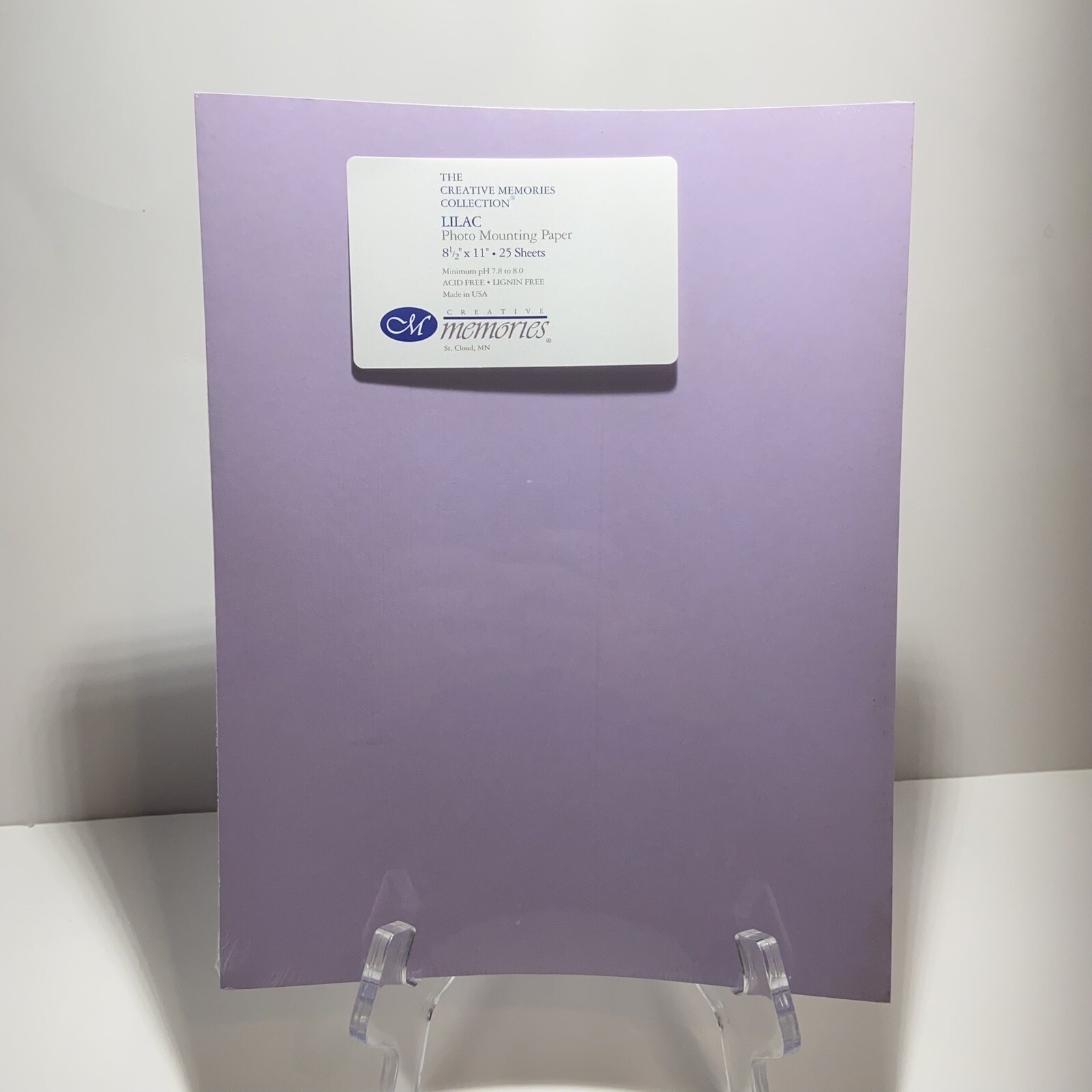 Creative Memories Lilac 8.5x11 Photo Mounting Paper Pack Sealed