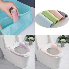 2 Pairs For Bathroom Warmer Toilet Seat Cover Pad Washable and Reusable Cushion
