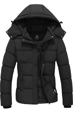 GGleaf Women's Winter Coats Puffer Jacket Down Alternative Warm Hooded Sz S