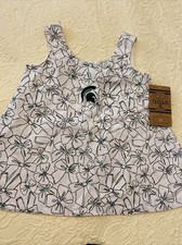 New Rivalry Threads Michigan State Spartans Infant Dress Bow Pattern Size 12M