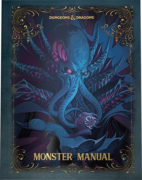 初版 D&D 5e Monster Manual (2024) Dungeons & Dragons RPG: Monster Manual Alternate Hard Cover (2024