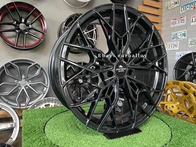 4 x 18 Inch 5x112 FORZZA Spectrum Stil Schwarze Räder : Für für Audi BMW
