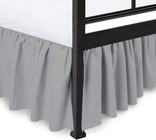 Full Ruffled Bed Skirt with Split Corners - 18 Inch Drop Hotel Quality Brushe...