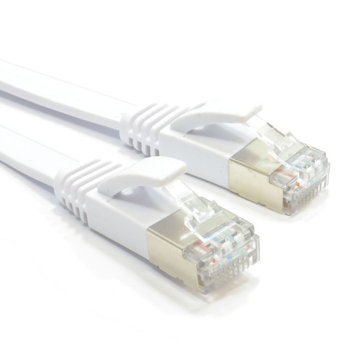 FLAT CAT6A Shielded Ethernet PC Router Cable RJ45 Lot 1m/2m/5m/10m/15m/20m/30m - Afbeelding 26 van 27