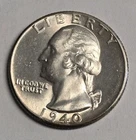 1940 Washington Silver Quarter Choice BU