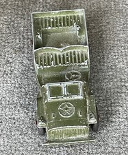 Vintage Tootsietoy Green US Army Military Jeep Diecast Metal Made In USA