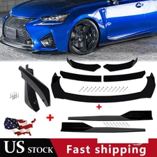 Front Bumper Lip Chin Spoiler Body Kit Splitter Side Skirt For Lexus GS F GS200t
