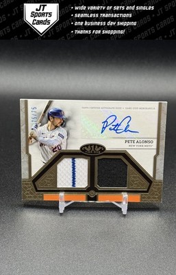 2024 Topps Tier One Pete Alonso T1AR-PA Dual Patch Auto 75/75 Baltimore Orioles