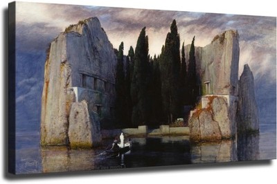 Arnold Bocklin Art Painting Isle of the Dead Canvas Wall Decor Art
