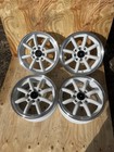 55x14 8 Spoke White HL alloy wheels fits Toyota Yaris x4