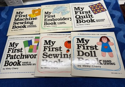 Lot Of 6 My First Dolly Embroidery Sewing Quilt Patchwork Book, Winky Cherry